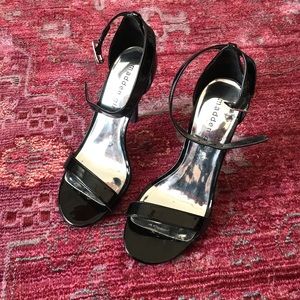 Madden Girl Ankle Strap Black Heels